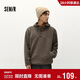 森馬衛衣男冬搖粒絨半開(kāi)襟連帽情侶裝小寬松休閑打底上衣101724116214