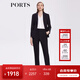 PORTS寶姿早春新款女裝職場(chǎng)休閑小西裝ALD8J008NWW050 黑色 常規 XS (2)