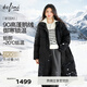 伊芙麗（eifini）蔣欣代言伊芙麗長(cháng)款超保暖羽絨服女2025冬季新款經(jīng)典鵝絨防寒外套 黑色 S
