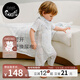 nest designs嬰兒連體衣新生寶寶衣服家居服兒童爬服針織哈衣 夏日沖浪 73cm