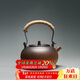 容山堂粗陶煮茶壺功夫茶具耐熱燒水壺泡茶陶壺大號提梁煮茶器電陶爐套裝 粗陶提梁壺-炮口