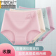 莫代爾高腰純棉內褲女石墨烯透氣抗菌女士大碼無(wú)痕性感收腹提臀三角短褲 裝(灰綠+粉色+膚色+淺藍) 4條 L (建議80-110斤)