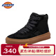 Dickies板鞋男鞋2025秋冬新款鞋子男加絨保暖休閑鞋百搭運動(dòng)鞋德訓鞋男 黑色 42