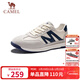 駱駝（CAMEL）經(jīng)典T頭輕盈軟彈休閑板鞋秋季百搭德訓鞋男 G15S547095 白藍 42