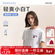 愛(ài)慕兒童（AIMER KIDS）夏季新品50支精梳棉兒童短袖親子T恤白色百搭T舒爽外穿不悶汗顯白 番茄AK381H031 170