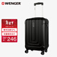 威戈行李箱20英寸拉桿箱登機箱萬(wàn)向輪商務(wù)旅行箱密碼箱黑色