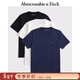 Abercrombie & Fitch經(jīng)典小麋鹿圖案男裝25秋季3件組合裝重磅圓領(lǐng)短袖T恤124-5044 海軍藍多色 L (180/108A)