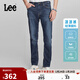 Lee涼涼褲723修身中腰直腳中深藍輕薄男牛仔褲潮流