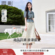 香影（xiangying）休閑套裝女2025夏裝新款時(shí)尚牛仔上衣成套搭配半身裙子兩件套 牛仔藍 非小熊扣T832368 L