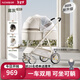 紐貝耳newber嬰兒車(chē) 嬰兒推車(chē) 嬰兒車(chē)0-3歲用折疊可坐可躺帶減震 可換向 霧灰 防風(fēng)罩+防蚊罩+抑菌護脊板