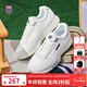 蓋世威（K·SWISS）夏季透氣新款男女牛皮圓頭休閑鞋百搭時(shí)尚耐磨防滑運動(dòng)鞋9278-US 129溫白/黑白寂靜灰百合白 男女款 41