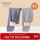 努比屋兒童保暖褲男童秋冬季加絨加厚打底褲女孩秋款褲子校服神器2條裝