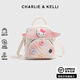 CHARLIE&KELLI CK品牌包包女款新款雙肩包扎染翅膀菱格卡通小背包學(xué)生開(kāi)學(xué)書(shū)包 白色【情人節禮物送女友老婆實(shí)用】