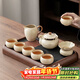 唐豐汝窯茶具整套帶茶盤(pán)高檔功夫茶具蓋碗茶壺茶杯喝茶泡茶套裝