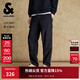 杰克·瓊斯（JACK&JONES）25年男裝秋季休閑褲男潮酷直筒工裝褲棉彈寬松長(cháng)褲子多口袋男褲 E43純黑色 常規 31 175