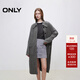 ONLY秋冬慵懶風(fēng)口袋翻領(lǐng)螺紋長(cháng)款開(kāi)衫針織衫女|12433B015 G12 中花灰色 M (165) 84A