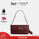 蔻馳（COACH）【禮物】新款奧萊女士女包ETTA 25號翻蓋單肩包腋下包通勤盒子包 IM/褐紅色