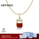 HEFANGHEFANG何方珠寶幸運方糖鎖骨鏈女士項鏈輕奢高級感生日新年禮物送女友