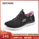 斯凱奇（Skechers）新年禮物閃穿鞋女鞋冬季健步鞋一腳蹬運動(dòng)跑步鞋軟底休閑鞋150284