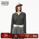 Teenie Weenie小熊女裝仿V領(lǐng)休閑款長(cháng)袖T恤秋季假兩件簡(jiǎn)約舒適上衣 煤灰色 M (165)