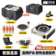 探險者（TAN XIAN ZHE）卡式爐戶(hù)外鍋具套裝旅游煮茶爐露營(yíng)野外全套配齊炊具裝備大全 烤盤(pán)+灰色直噴爐+全套收納包