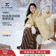 香影鵝黃色泡芙羽絨服女2025冬季新款連帽保暖90白鴨絨中長(cháng)款外套 透明黃 M 160/84A/95-110斤