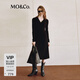 MO&Co.連衣裙可機洗綿羊毛海軍領(lǐng)A字收腰長(cháng)款針織小黑裙摩安珂 黑色 S 160