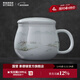 景德鎮玲瓏陶瓷茶漏杯中式帶蓋茶水分離辦公室馬克杯實(shí)用高級生日送禮物 蘋(píng)果茶漏杯-悠然田園