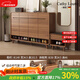 CATHYLOUTTE德國品牌實(shí)木框架家用鞋柜換鞋凳入戶(hù)大容量一體組合玄關(guān)靠墻鞋架 胡桃色1.4米四門(mén)四抽+換鞋凳