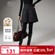 晚白【新品】冬款綿羊毛小個(gè)子穿搭裙褲氣質(zhì)高腰顯瘦毛呢短褲靴褲女 深灰色 28