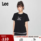Lee25新品標準版圓領(lǐng)蝴蝶圖案印花女短袖T恤休閑潮流LWT0098704LE