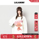 LALABOBO【商場(chǎng)同款】衛衣25年秋冬新款潮原創(chuàng  )巨好看百搭印花女裝外套 米白色 S
