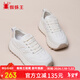蜘蛛王女鞋秋季厚底時(shí)尚休閑運動(dòng)鞋軟底舒適百搭面包鞋女 米色 37