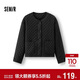 森馬（Semir）棉服女肌理菱格內搭寬松慵懶風(fēng)2025冬季抽繩輕薄棉衣109725112004