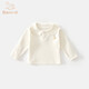 班喜迪女童長(cháng)袖t恤春秋款2026新款女寶寶公主娃娃領(lǐng)上衣春裝兒童打底衫