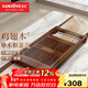 金灶（KAMJOVE）自動(dòng)上水整套茶具套裝 雞翅木實(shí)木茶盤(pán)功夫茶臺茶海電熱茶爐K-185 雞翅木單茶盤(pán)（不含茶藝爐）