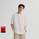 太平鳥(niǎo)男裝 白色短袖t恤男夏重磅工裝戶(hù)外寬松口袋體恤潮 白色第一批（闊型）建議拍小一碼 XL