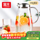 富光玻璃杯帶把家用冷水壺耐熱 2L大容量涼水壺玻璃耐冷水壺