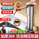 綠野客德國品質(zhì)不銹鋼皂液器水槽洗潔精出液按壓器廚房洗滌劑壓取神器延 金屬銀不銹鋼水槽皂液器