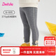 笛莎（DEESHA）童裝女童褲子2024秋冬季新款兒童修身簡(jiǎn)約外穿一體加絨打底長(cháng)褲 深灰 110 cm