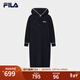 FILA 斐樂(lè )官方女子編織連衣裙2025冬季新款簡(jiǎn)約時(shí)尚修身連帽長(cháng)裙 傳奇藍-NV L 170/88A/L
