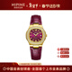 西普尼金表（HIPINE）金表女防水石英表輕奢純金999黃金手表進(jìn)口機芯女生日禮物 【浪漫紫-紫帶】金重3.5g+