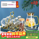 青蘋(píng)果耐熱玻璃冷水壺茶壺11件套 涼水壺水杯杯架托盤(pán)杯刷茶葉罐