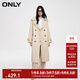 ONLY秋季時(shí)尚百搭雙排扣寬松中長(cháng)款風(fēng)衣外套女|124136022 E10 沙丘沙色 170/88A/L