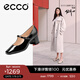 愛(ài)步（ECCO）瑪麗珍鞋女鞋 倪妮同款高跟鞋淺口單鞋 型塑290963 黑色29096301001 37