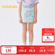巴拉巴拉童裝兒童短褲女童2025夏裝全棉牛仔休閑刺繡花苞裙208225110004