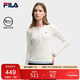 FILA斐樂(lè )官方女子針織長(cháng)袖衫2025冬時(shí)尚假兩件休閑修身亨利衫