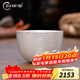 歸銀堂足銀999品茗杯銀茶杯錘紋手工銀杯子功夫純銀茶具錦鱗主人杯送禮 +證書(shū)+禮盒 70ml