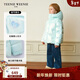 Teenie Weenie Kids 小熊童裝25新款冬女童甜美閃亮連帽面包羽絨服 藍色 120cm