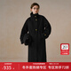 范思藍恩立領(lǐng)駱駝絨雙面羊毛呢大衣女冬季韓版中長(cháng)款毛呢外套4440 高級灰 M